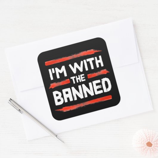 私は禁止された本を持っている スクエアシール (封筒)