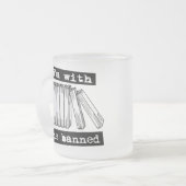 私は禁止された本を持っている フロストグラスマグカップ (正面左)