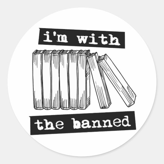 私は禁止された本を持っている ラウンドシール (正面)