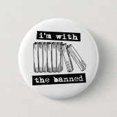 私は禁止された本を持っている 缶バッジ (正面)