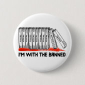 私は禁止された本を持っている 缶バッジ (正面)