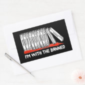 私は禁止された本を持っている 長方形シール (封筒)