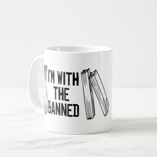 私は禁止された者と一緒にいる コーヒーマグカップ (正面左)