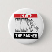 私は禁止された者と一緒にいる 缶バッジ (正面)