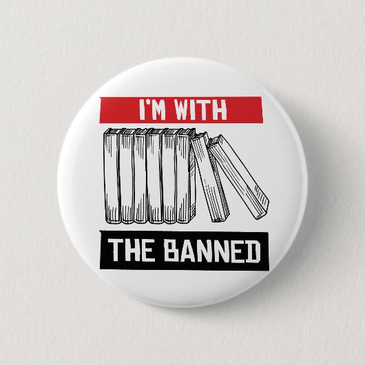私は禁止された者と一緒にいる 缶バッジ (正面)