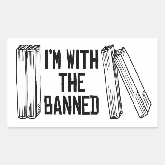 私は禁止された者と一緒にいる 長方形シール (正面)