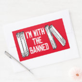 私は禁止された者と一緒にいる 長方形シール (封筒)