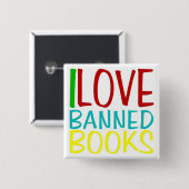 私は禁止本の役人ボタンを愛します 缶バッジ (正面&裏面)