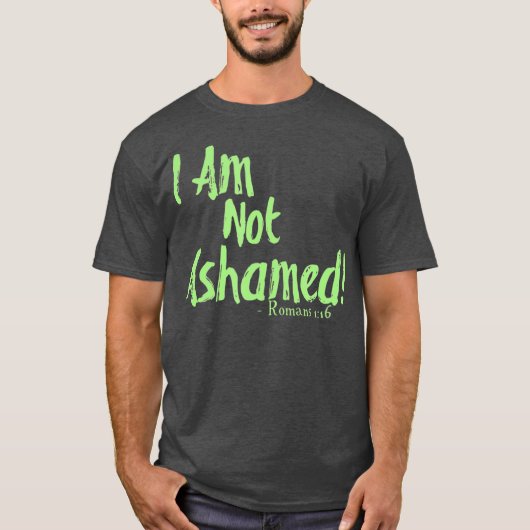 私は福音ローマ116ティーを恥じていない Tシャツ (正面)