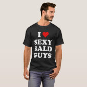 私は禿げ男が大好き Tシャツ (正面フル)
