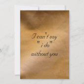 私は私があなたなしですることを言うことができません 招待状 (正面)