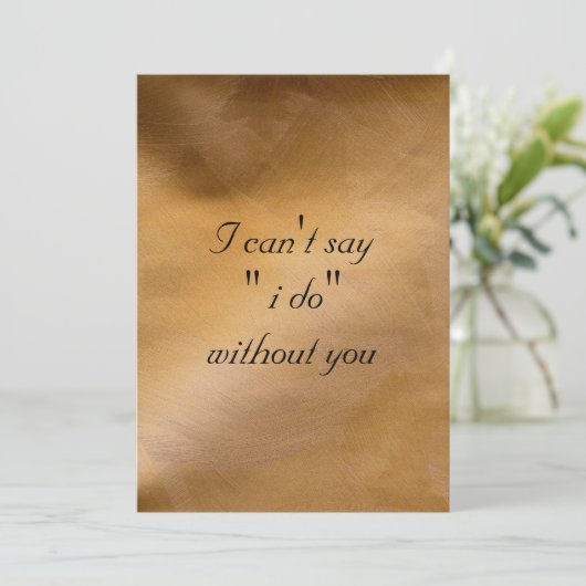 私は私があなたなしですることを言うことができません 招待状 (スタンド正面)