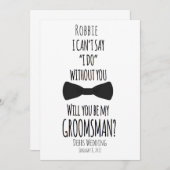 私は私があなたなしで花婿の付添人の結婚式をすることを言うことができません 招待状 (正面/裏面)