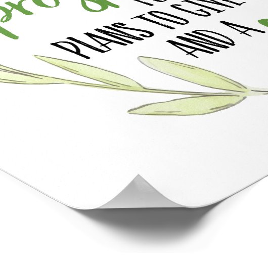 私は私があなたのために持っている計画を知っているプリント ポスター (角)