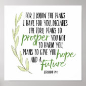 私は私があなたのために持っている計画を知っているプリント ポスター (正面)