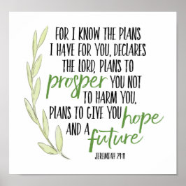 私は私があなたのために持っている計画を知っているプリント ポスター