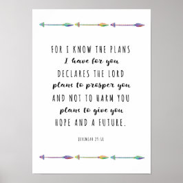 私は私があなたのために持っている計画を知っているプリント ポスター