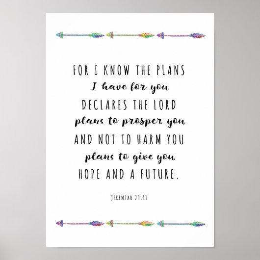 私は私があなたのために持っている計画を知っているプリント ポスター (正面)