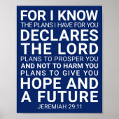 私は私があなたのために持っている計画を知っている, Jeremiah 29:1 ポスター (正面)