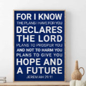 私は私があなたのために持っている計画を知っている, Jeremiah 29:1 ポスター