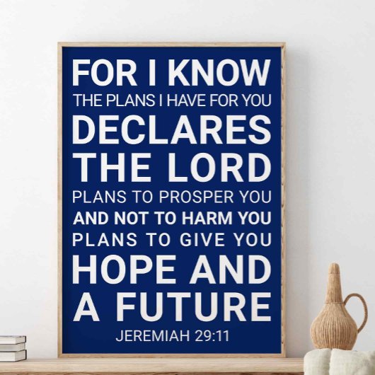 私は私があなたのために持っている計画を知っている, Jeremiah 29:1 ポスター