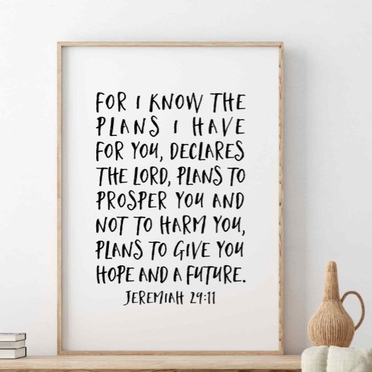 私は私があなたのために持っている計画を知っている， Jeremiah 29:1 ポスター