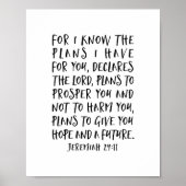 私は私があなたのために持っている計画を知っている， Jeremiah 29:1 ポスター (正面)