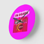 私は私がうんざりする恋しく思います ラウンド壁時計 (傾斜)