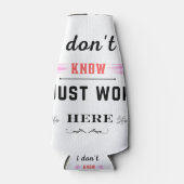 私は私がここでギフトを働くだけ最高のでおもしろいす ボトルクーラー (正面)