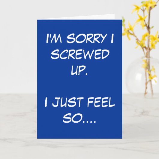 私は私がしくじったことを残念です。 私はちょうどそう感じます…. カード (黄色い花)