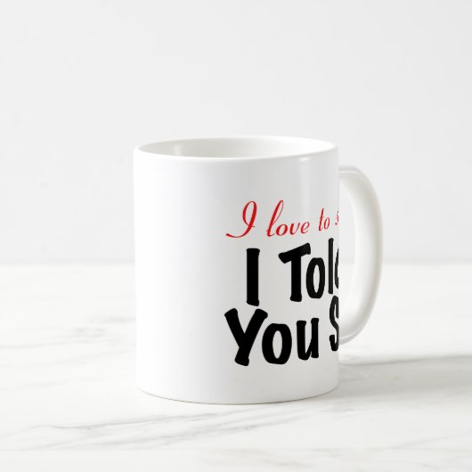 私は私がそう言ったことを言うことを愛します コーヒーマグカップ (正面右)