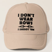 私は私がそれらをおもしろいな狩りの帽子撃つ弓を身に着けていません キャップ (正面)