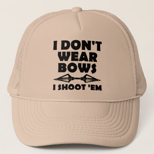 私は私がそれらをおもしろいな狩りの帽子撃つ弓を身に着けていません キャップ (正面)