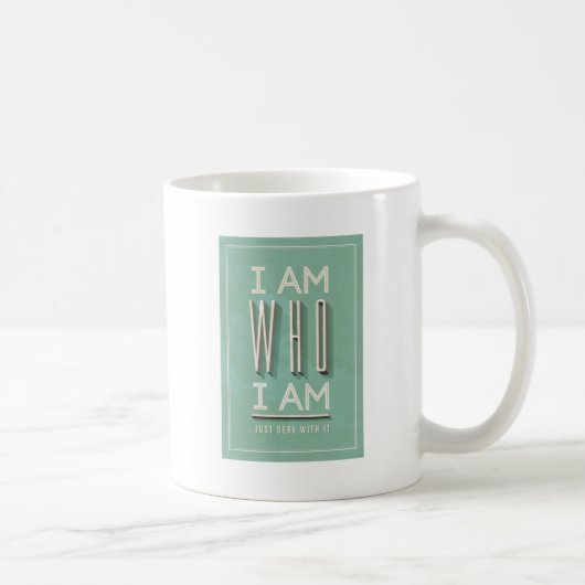 私は私がだれであるかです コーヒーマグカップ (右)