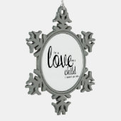 私は私がまだ会っていない子供との愛にあります スノーフレークピューターオーナメント (左)