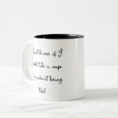 私は私がもし昼寝ことわざを取るべきかおもしろい知らない ツートーンマグカップ (正面左)