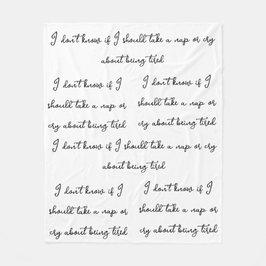 私は私がもし昼寝ことわざを取るべきかおもしろい知らない フリースブランケット (正面)