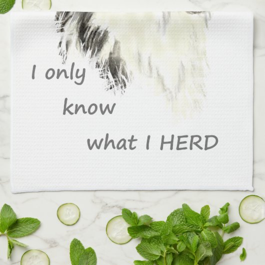 私は私がコリードッグ縁ど引用文を知った キッチンタオル (折り畳み)