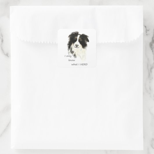 私は私がコリードッグ縁ど引用文を知った スクエアシール (バッグ)