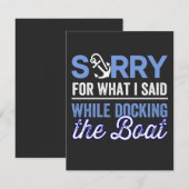 私は私がドッキングしている間に言ったことをごめんなさい サンキューカード (正面/裏面)