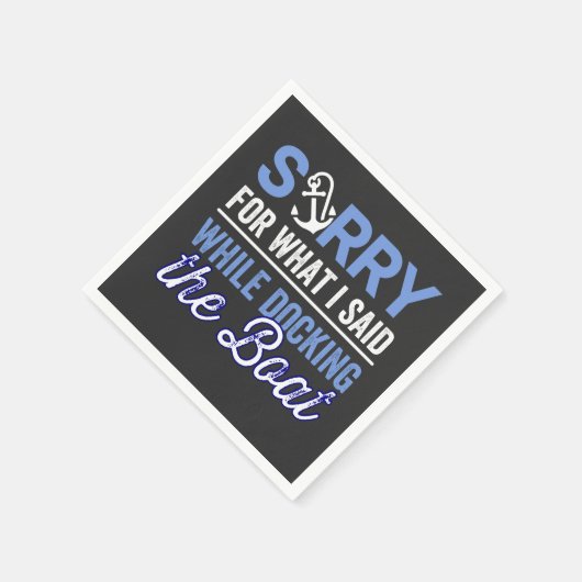 私は私がドッキングしている間に言ったことをごめんなさい スタンダードカクテルナプキン (角)