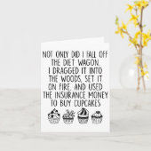 私は私がドラッグした秋ワゴンからダイエットしただけでなく カード (黄色い花)