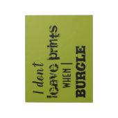 私は私がバー離れグする時にプリントしない – 孤児の黒 ノートパッド (回転)