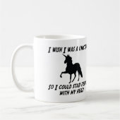 私は私がユニコーンだったことを望みます コーヒーマグカップ (左)