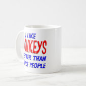 私は私が人々のマグを好むよりよいろばを好みます コーヒーマグカップ (正面左)