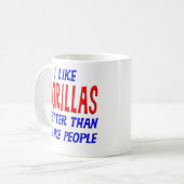 私は私が人々のマグを好むよりよいゴリラを好みます コーヒーマグカップ (正面左)