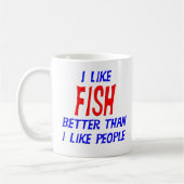 私は私が人々のマグを好むよりよい魚を好みます コーヒーマグカップ (左)