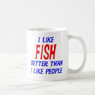 私は私が人々のマグを好むよりよい魚を好みます コーヒーマグカップ