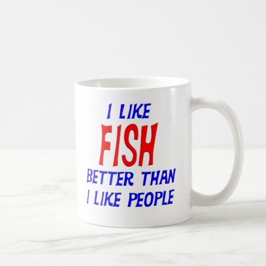 私は私が人々のマグを好むよりよい魚を好みます コーヒーマグカップ (右)