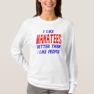 私は私が人々のTシャツを好むよりよいマナティーを好みます Tシャツ